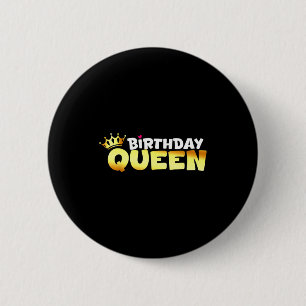 Alles Gute zum Geburtstag Königin Outfit Shirt Kro Button