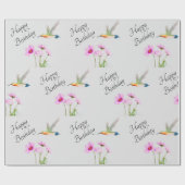 Alles Gute zum Geburtstag - Kosmos und Hummingbird Geschenkpapier (Flach)