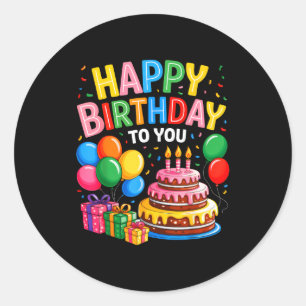 Alles Gute zum Geburtstag Kostüm für Männer Frauen Runder Aufkleber