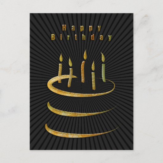 Alles Gute zum Geburtstag! Kuchen Postkarte (Vorderseite)