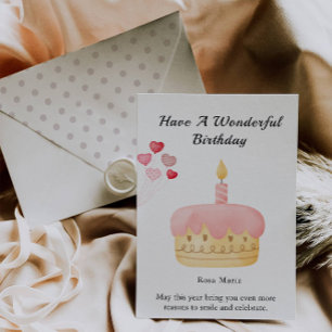 Alles Gute zum Geburtstag Kuchenkarte Einladung