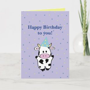 Alles Gute zum Geburtstag Kuh Karte