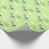 Alles Gute zum Geburtstag. Kühe und Schafe Geschenkpapier (Ecke)