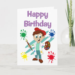 Alles Gute zum Geburtstag Künstler Karte