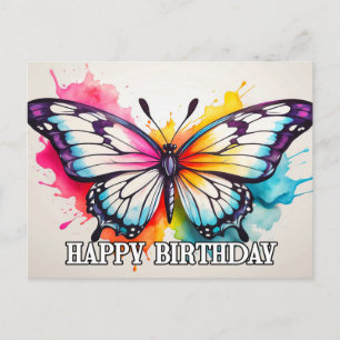 Alles Gute zum Geburtstag Künstlerischer Schmetter Feiertagspostkarte