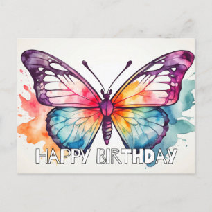 Alles Gute zum Geburtstag Künstlerischer Schmetter Postkarte