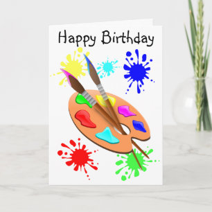 Alles Gute zum Geburtstag Künstlerpalette Karte