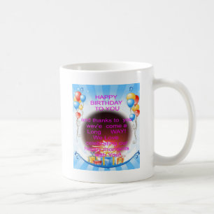 Alles Gute zum Geburtstag Kunstprint Kaffeetasse