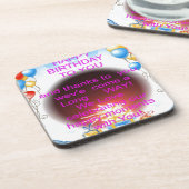 Alles Gute zum Geburtstag Kunstprint Untersetzer (Linke Seite)