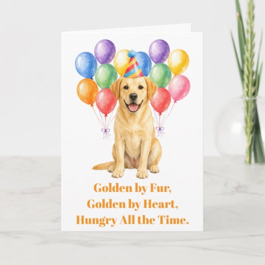 Alles Gute zum Geburtstag Labrador Hund Haustierpa Karte (Vorderseite)
