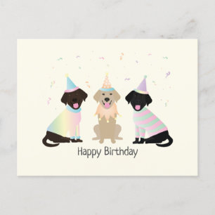 Alles Gute zum Geburtstag Labrador Retriever Hunde Postkarte