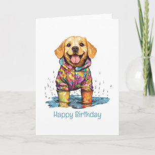 Alles Gute zum Geburtstag Labrador Retriever Regen Karte