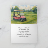 Alles Gute zum Geburtstag Lady Golfer Karte (Innenseite)