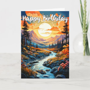 Alles Gute zum Geburtstag Landschaft Outdoor Karte