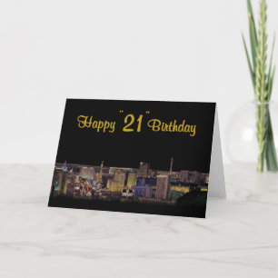 Alles Gute zum Geburtstag Las Vegas Style! Karte