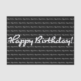 Alles Gute zum Geburtstag! Lässiges, weißes Skript Seidenpapier