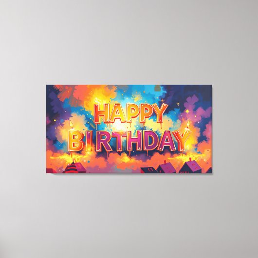 Alles Gute zum Geburtstag Leinwanddruck (Vorderseite)
