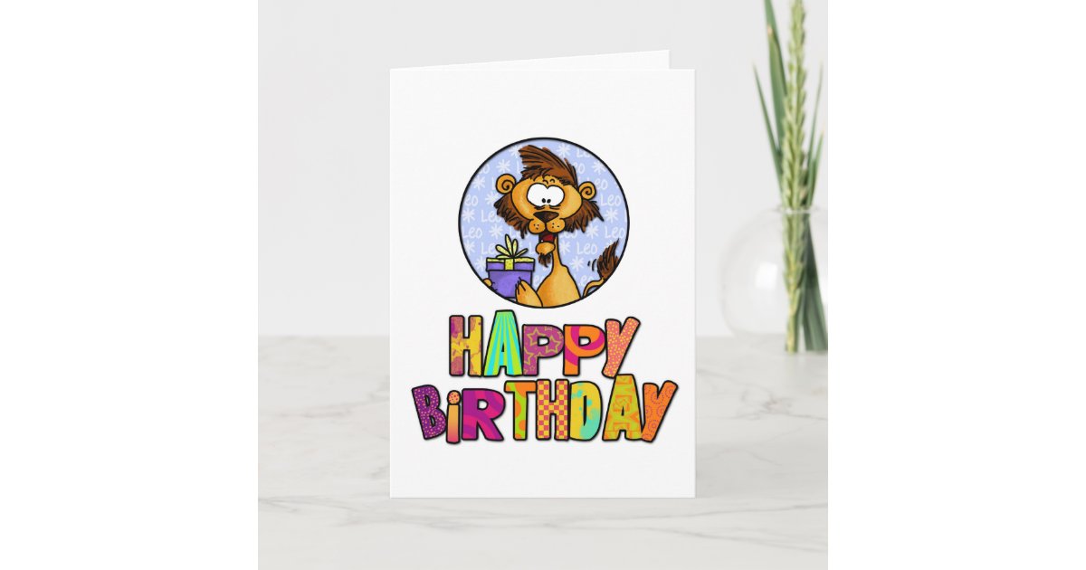 Alles Gute zum Geburtstag Leo Karte Zazzle.de