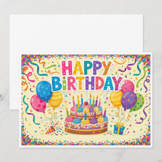 Alles Gute zum Geburtstag leuchtende laute leere K Einladung