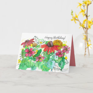 Alles Gute zum Geburtstag Leuchtender Sommergarten Karte