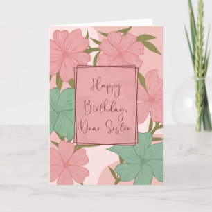 Alles Gute zum Geburtstag Liebe Schwester Pfirsich Feiertagskarte