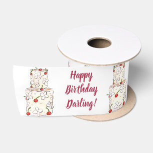 Alles Gute zum Geburtstag Liebling Kirschkuchen Ba Satinband