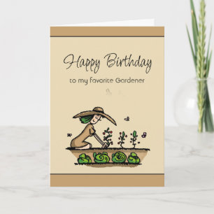 Alles Gute zum Geburtstag Lieblingsgärtner Spaß  Karte