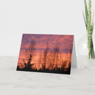 Alles Gute zum Geburtstag - Lila Sonnenuntergang Karte