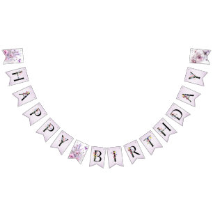 Alles Gute zum Geburtstag Lilac Schmetterling Wass Wimpelkette