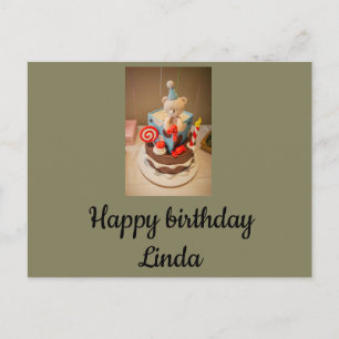 Alles Gute zum Geburtstag Linda Postkarte