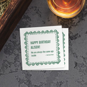 Alles Gute zum Geburtstag Literarisches Alter Zita Serviette