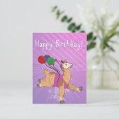 Alles Gute zum Geburtstag Llama! Postkarte (Stehend Vorderseite)