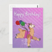 Alles Gute zum Geburtstag Llama! Postkarte (Vorne/Hinten)