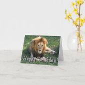 Alles Gute zum Geburtstag! Löwens Roar-Geburtstags Karte (Gelbe Blume)