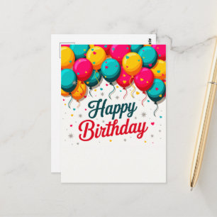 Alles Gute zum Geburtstag Luftballon Postkarte