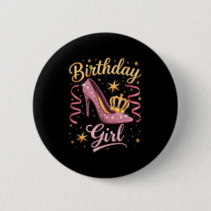 Alles Gute zum Geburtstag - Lustige Krone für Frau Button
