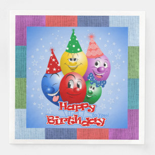 Alles Gute zum Geburtstag Lustige Luftballons Serviette