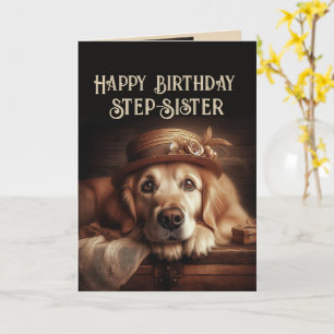Alles Gute zum Geburtstag lustiger Hund Stiefschwe Karte