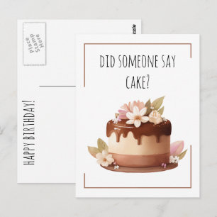 Alles Gute zum Geburtstag Lustiger Kaffekuchen Postkarte