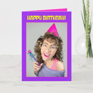 Alles Gute zum Geburtstag Lustiges 80er Retro-Foto Feiertagskarte