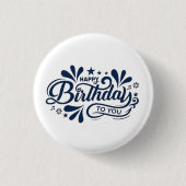 Alles Gute zum Geburtstag Lustiges Grafik-Button-D Button (Vorderseite)