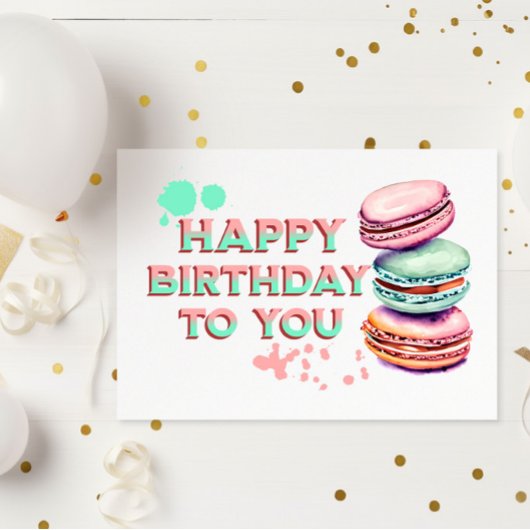 Alles Gute zum Geburtstag! | Macaron Karte