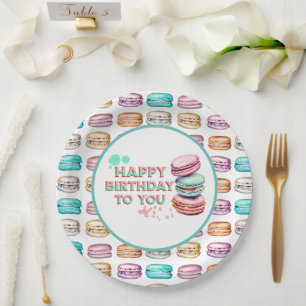 Alles Gute zum Geburtstag!   Macaron Pappteller