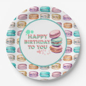 Alles Gute zum Geburtstag! | Macaron Pappteller (Vorderseite)
