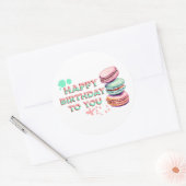 Alles Gute zum Geburtstag! | Macaron Runder Aufkleber (Umschlag)