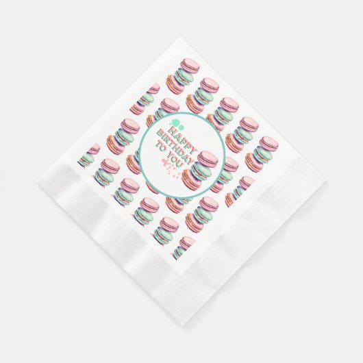 Alles Gute zum Geburtstag! | Macaron Serviette (Ecke)