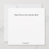 Alles Gute zum Geburtstag - Mädchen auf einem rosa Karte (Rückseite)