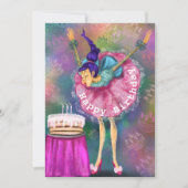 Alles Gute zum Geburtstag - Mädchen bläst Kerzen a (Vorderseite)