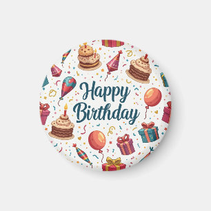 Alles Gute zum Geburtstag Magnet mit Balloons und 