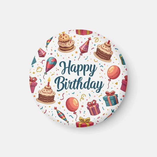 Alles Gute zum Geburtstag Magnet mit Balloons und (Vorne)